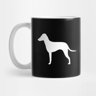 Manchester Terrier Silhouette with Natural Ears Mug